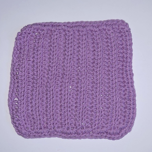 HAND CRAFTED Crocheted Colorful 100% Cotton All Purpose Dish or Wash Cloth - Picture 5 of 5